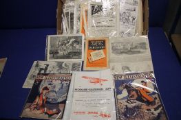 A TRAY OF ASSORTED MAGAZINES AND EPHEMERA, to include maps, prints, etc