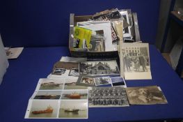 A BOX OF MIXED VINTAGE PHOTOGRAPHS MOSTLY OF PEOPLE, to include boy Scouts, Weddings etc