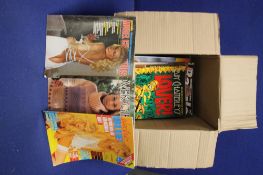 A BOX OF GENTLEMANS GLAMOUR MAGAZINES, to include Cover Girl, Razzle, Rustler etc