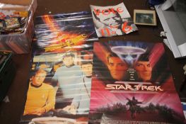 A COLLECTION OF POSTERS, to include Dr Who, Star Trek, Star Wars etc