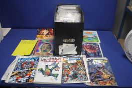 A BOX OF MISCELLANEOUS COMICS, to include Ballistic Action, Pipclaw, Human Race, Pulo, etc