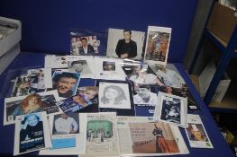 A COLLECTION OF FILM RELATED AUTOGRAPHS, to include Ross Kemp, Lin Blakley, Shane Richie, Daniel o'