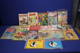 A TRAY OF ASSORTED ANNUALS, to include Superman, Lion, Topper etc (TRAY NOT INCLUDED)