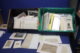 TWO TRAYS OF ASSORTED LETTERS AND LEGAL DOCUMENTS INDENTURES ETC