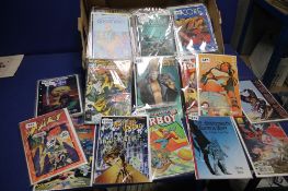 A TRAY OF ASSORTED COMICS, to include Ice Age On The World Of Magic, Bullwhip, Priest, The