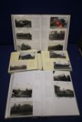 TWO ALBUMS OF RAILWAY RELATED POSTCARDS AND PHOTOGRAPHS