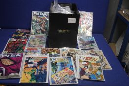 A TRAY OF DC COMICS, to include Green Arrow, War of Gods, Justice League, etc