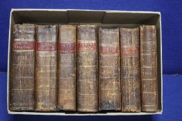 A TRAY OF BOUND LADYS MAGAZINES, 1793-1794,1798, etc