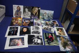 A COLLECTION OF DOCTOR WHO AUTOGRAPHS, to include Matthew Waterhouse, Louise Jameson, John Levene