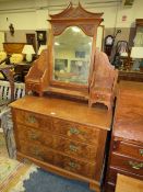 AN EDWARDIAN MAHOGANY DRESSING TABLE