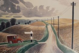 A QUANTITY OF PICTURES AND PRINTS TO INCLUDE A WILTSHIRE COUNTRYSIDE SCENE