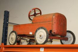 A VINTAGE TRIANG METAL PEDAL CAR - AS FOUND