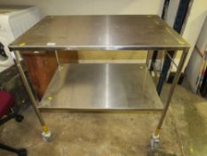 A STAINLESS STEEL TROLLEY