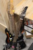 THREE ELECTRIC GUITARS TO INCLUDE YAMAHA ETC