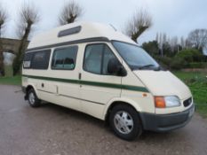 A 1996 FORD TRANSIT CAMPER VAN DEUTTO AUTOSLEEPER - COMPLETE WITH PAPERWORK AND KEYS, AWNING, 2