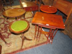 FIVE ASSORTED REPRODUCTION OCCASIONAL TABLES (5)