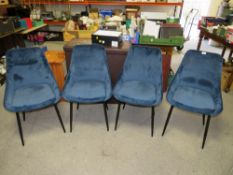 A SET OF FOUR MODERN DINING CHAIRS