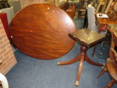 A MAHOGANY TILT-TOP TABLE W-142 CM