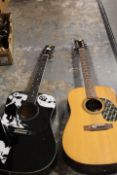 TWO VINTAGE ACOUSTIC GUITARS