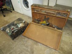 TWO VINTAGE TOOL CHESTS AND CONTENTS