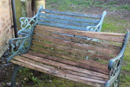 TWO GARDEN BENCHES A/F
