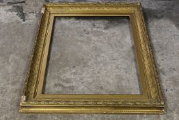 A VINTAGE GILT FRAME- REBATE 75 X 62 CM