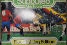 A VINTAGE SUBBUTEO TABLE FOOTBALL GAME - CONTENTS NOT CHECKED