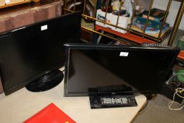 TWO SMALL FLATSCREEN TVS - UNCHECKED