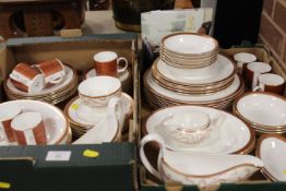 TWO TRAYS OF ASSORTED WEDGWOOD 'PARIS' PATTERN TEA AND DINNERWARE ETC