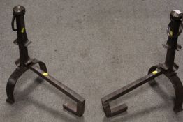 A PAIR OF ANTIQUE FIRE DOGS