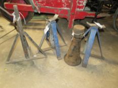 A SELECTION OF VINTAGE CAR AXLE STANDS