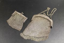 TWO EDWARDIAN MENS PURSES