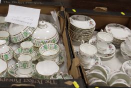 TWO TRAYS OF ASSORTED CERAMICS TO INCLUDE A HAMMERSLEY PART TEA SERVICE