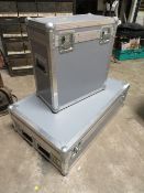 TWO SILVER AIRCRAFT TYPE STORAGE CARGO CASES