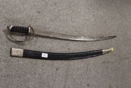 AN INDIAN MADE SWORD & SCABBARD