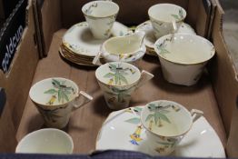 AN ART DECO 'MARIGOLD' PATTERN PART TEA SET BY ALFRED MEAKIN