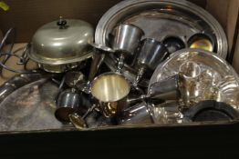 THREE BOXES OF METALWARE TO INCLUDE BRASS AND COPPER ITEMS