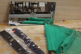 A SMALL COLLECTION A RAILWAY EPHEMERA TO INCLUDE A HAND HELD FLAG