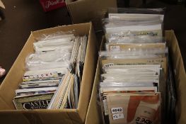 TWO BOXES OF ASSORTED DC AND MARVEL COMICS ETC