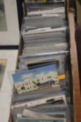 A BOX OF FOREIGN POSTCARDS IN MANY HUNDREDS, to include examples from Canada, Spain, India,
