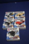 FIVE BOXED NANO LEGO TYPE CARS