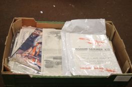 A TRAY OF ASSORTED MAGAZINES AND EPHEMERA, to include maps, prints, etc