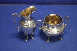 WMF ART NOUVEAU SILVER PLATED JUG AND BOWL