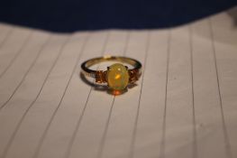 A 9CT LADIES RING SIZE O