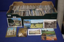 A LARGE QUANTITY OF ASSORTED POSTCARDS IN MANY HUNDREDS TO INCLUDE TOPOGRAPHICAL, BUILDINGS ETC
