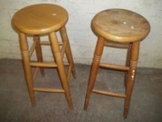 TWO RETRO BAR STOOLS