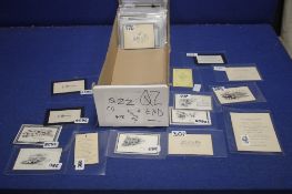 A TRAY OF ASSORTED MEMORIAL CARDS, MENUS ETC (TRAY/S NOT INCLUDED)