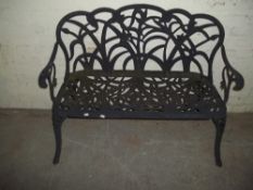 A MODERN ALUMINIUM GARDEN BENCH