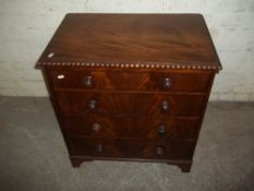 A GEORGIAN COMODE CHEST CUPBOARD