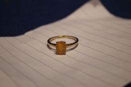 A 9CT LADIES RING SIZE O